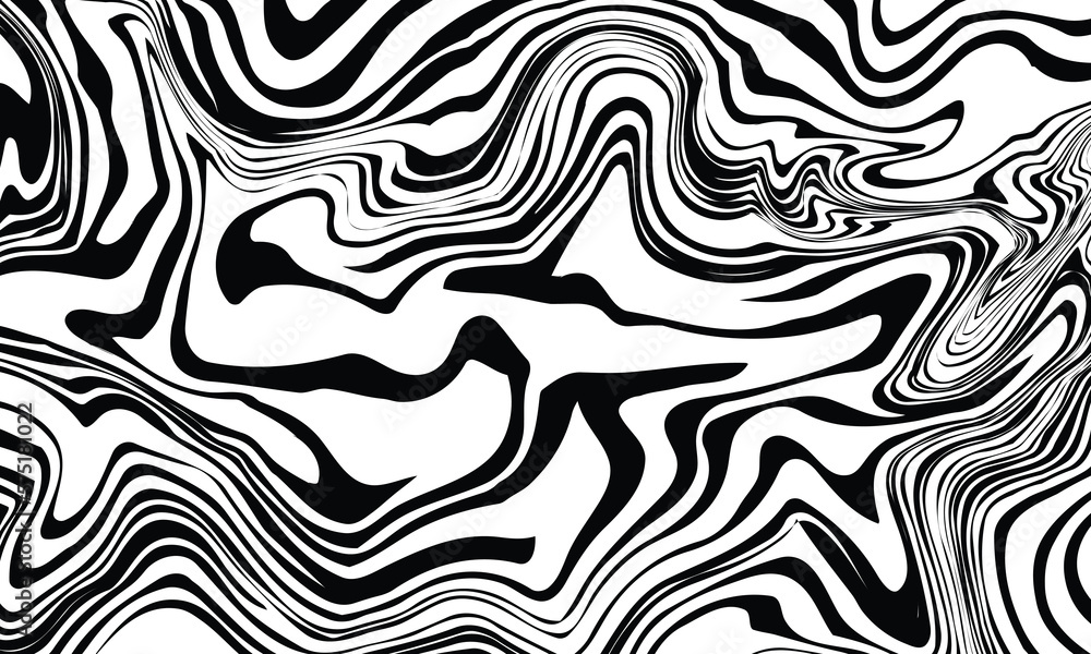 black and white abstract wavy background, psychedelic abstract fluid texture pattern
