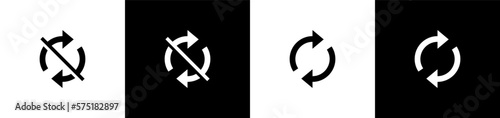 rotating arrow icon. sync arrows symbol. exchange, convert, circular, cyclic arrows, recurrence, flip, reverse sign, vector illustration photo