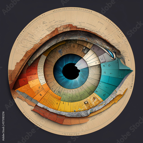 Cadastral Map in the shape of an Eye Generative AI