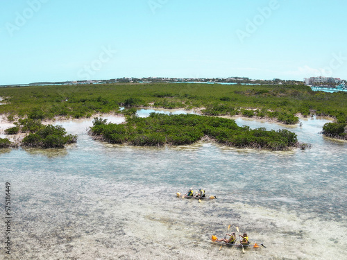clear kayaking in the ocean