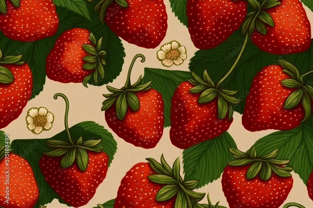 Illustration of strawberries Illustration of strawberries