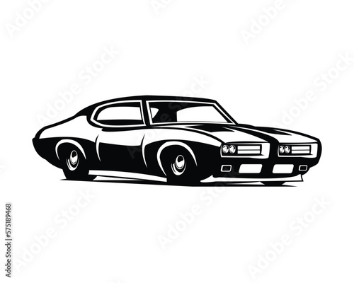 Pontiac GTO Judge car logo. American Muscle Car Graphics. Best for badges, emblems, icons, design stickers, posters, wall art, cards and clothing prints. available in eps 10. © DEKI WIJAYA