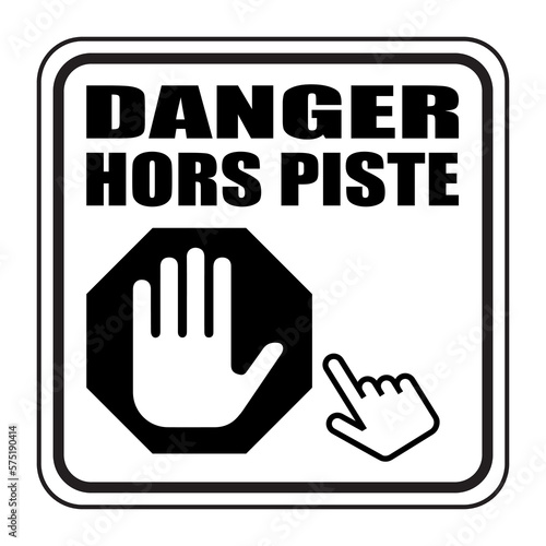 Logo danger hors piste.