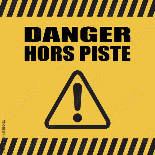 Logo danger hors piste.