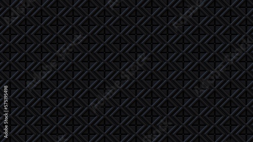 3D Futuristic cubes dark black background Abstract geometric mosaic grid Square tiles pattern