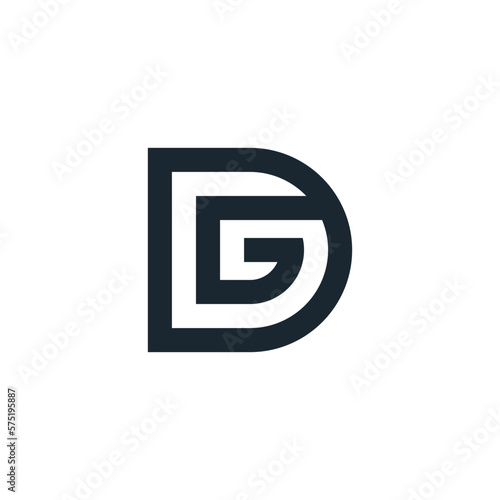 Creative Initials DG logo design vector 