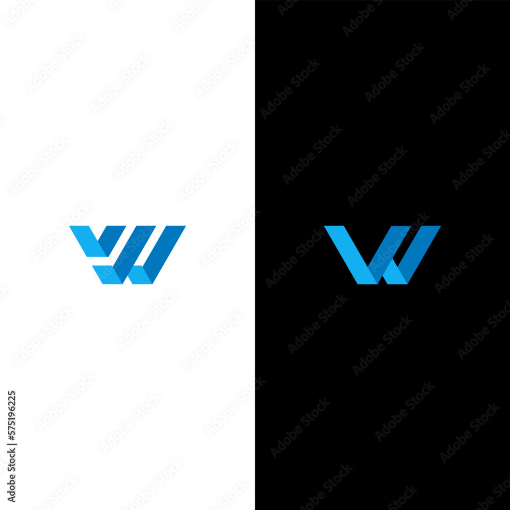 Trendy triangle logo letter w icon template Trendy triangle logo letter w icon template