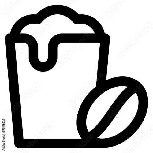 coffee frappe icon illustration