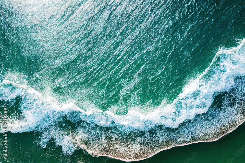 Spectacular aerial top view background photo of ocean sea water white