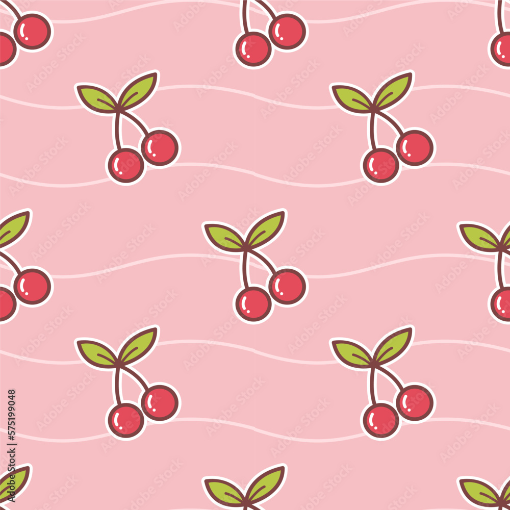 seamless cherry pattern seamless cherry pattern