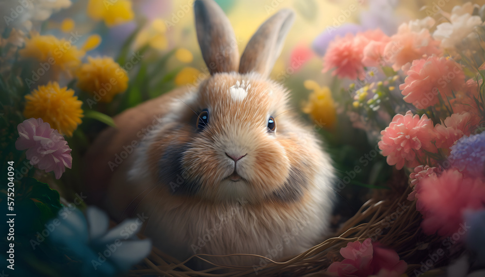 Fototapeta premium Bunny Eggs for Easter Fun
