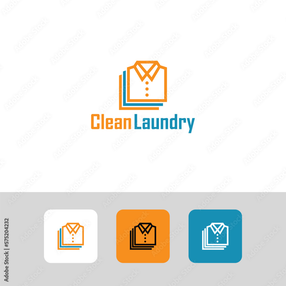 A well-organized shirt logo is perfect for a laundry logo that emphasizes neatness and cleanliness
