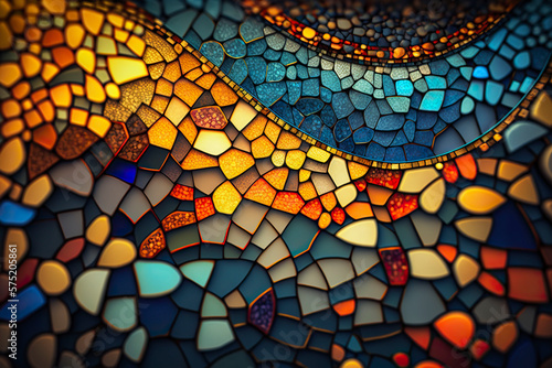 Mosaic background. Generative AI.