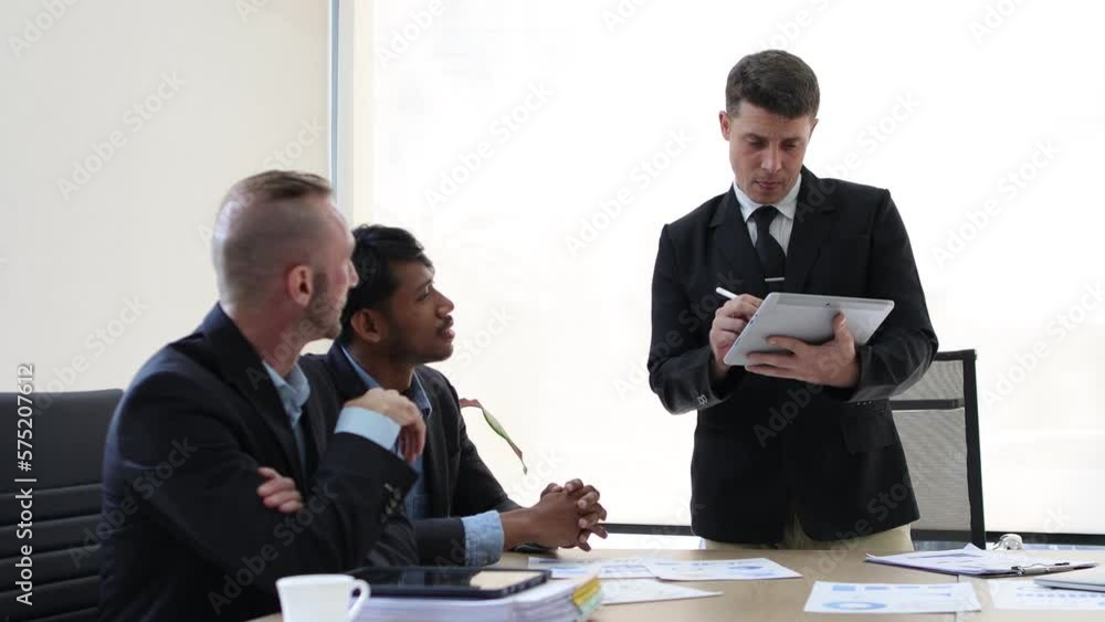 Business meeting, Consulting meeting with business executives to discuss business strategy planning. Business meeting, Consulting meeting with business executives to discuss business strategy planning.