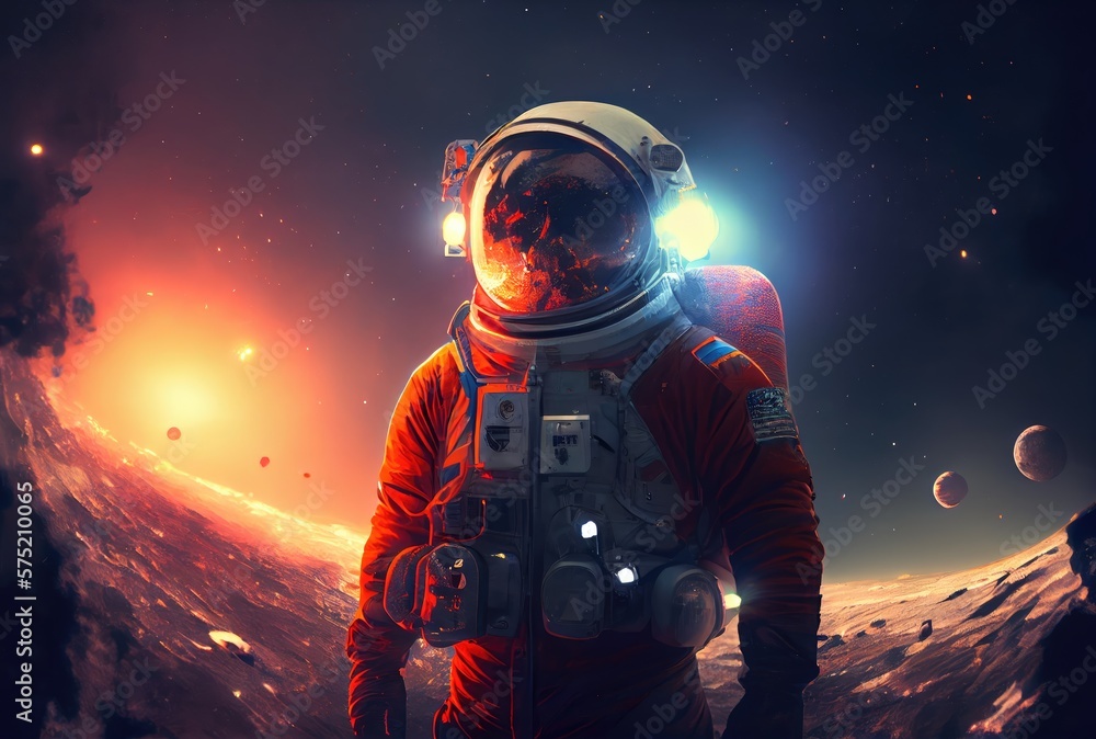 Astronautic Earth Discovery Portraits : spaceman