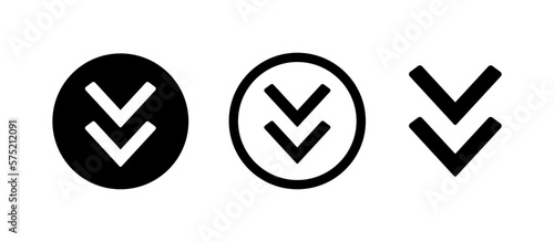 chevron double down icon