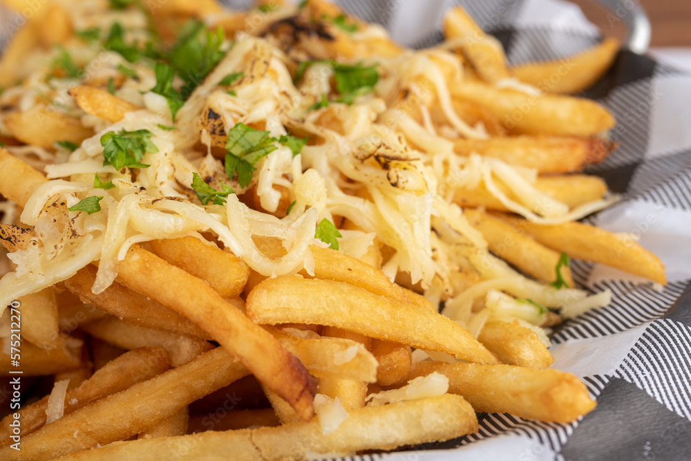 Appetizers - French Fries with Sausage and Parmesan Cheese Gratin Appetizers - French Fries with Sausage and Parmesan Cheese Gratin