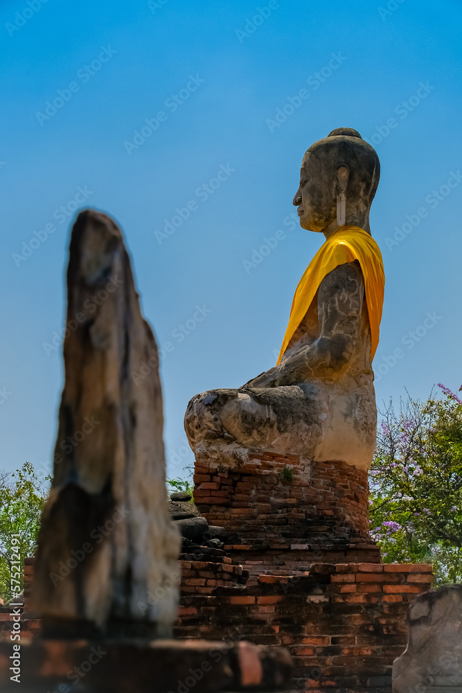 Wat Worachettharam ,Ayutthaya Province. Beautiful ancient sites in Thailand.