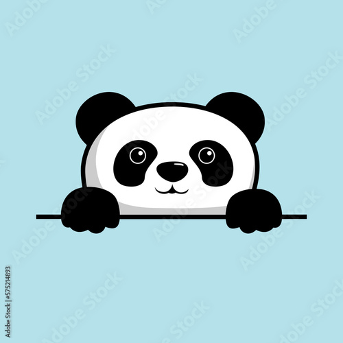panda cartoon hiding