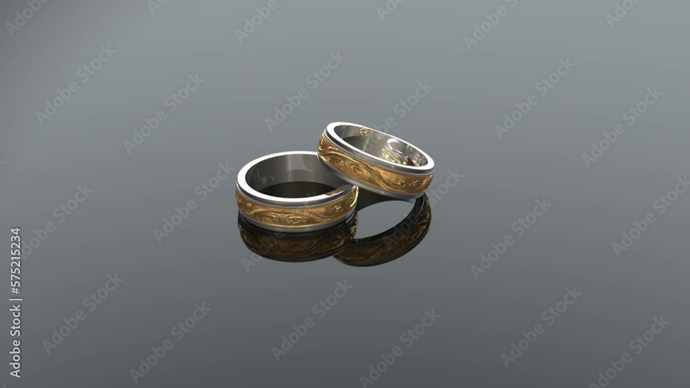 Wedding Rings Background 3D Video Animation Wedding Rings Background 3D Video Animation