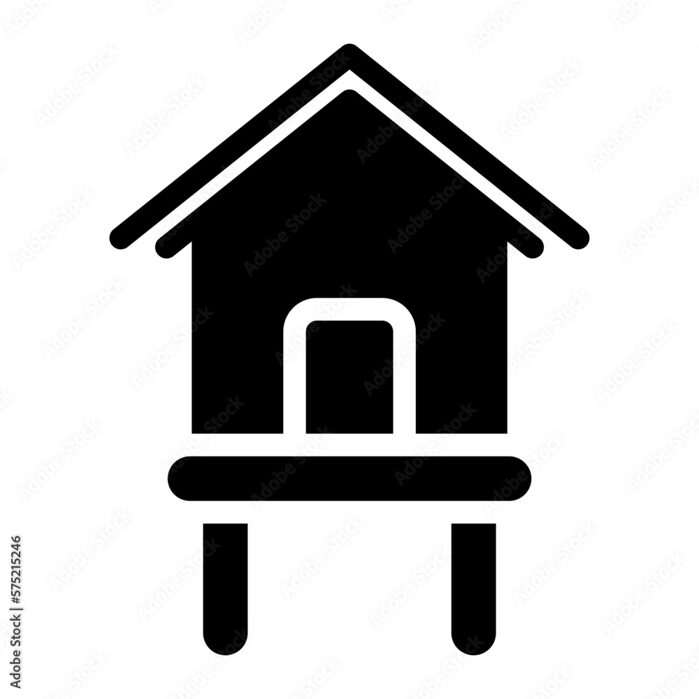 beach house glyph icon beach house glyph icon
