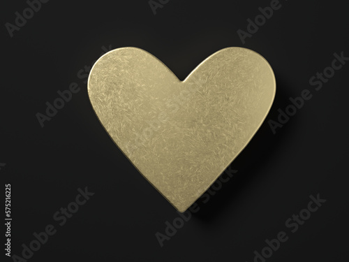 Gold heart symbol