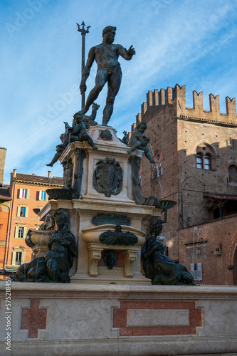 Neptune fountain and statue in Bologna