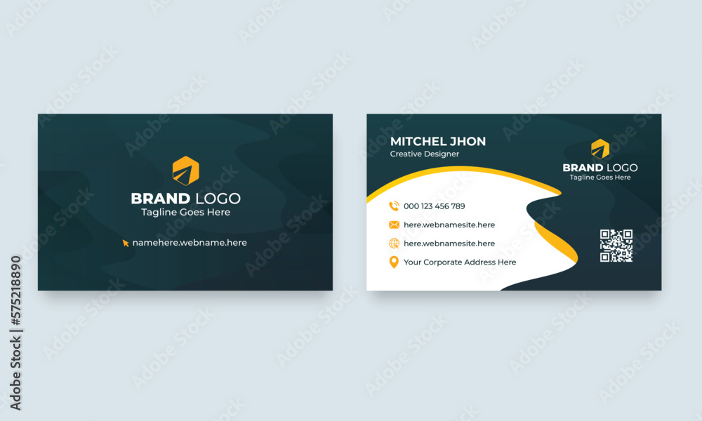 Obraz premium Modern Professional Business Card Template Creative Concept Visiting Design.