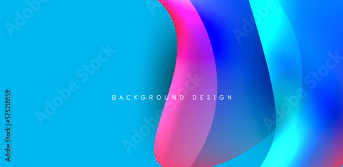 Fluid color liquid 3d elements abstract background