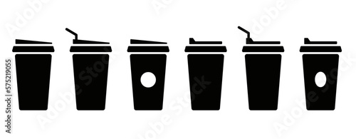 Coffee cup icon set
