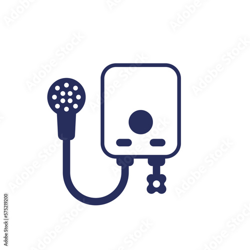 water heater icon, electric boiler for shower