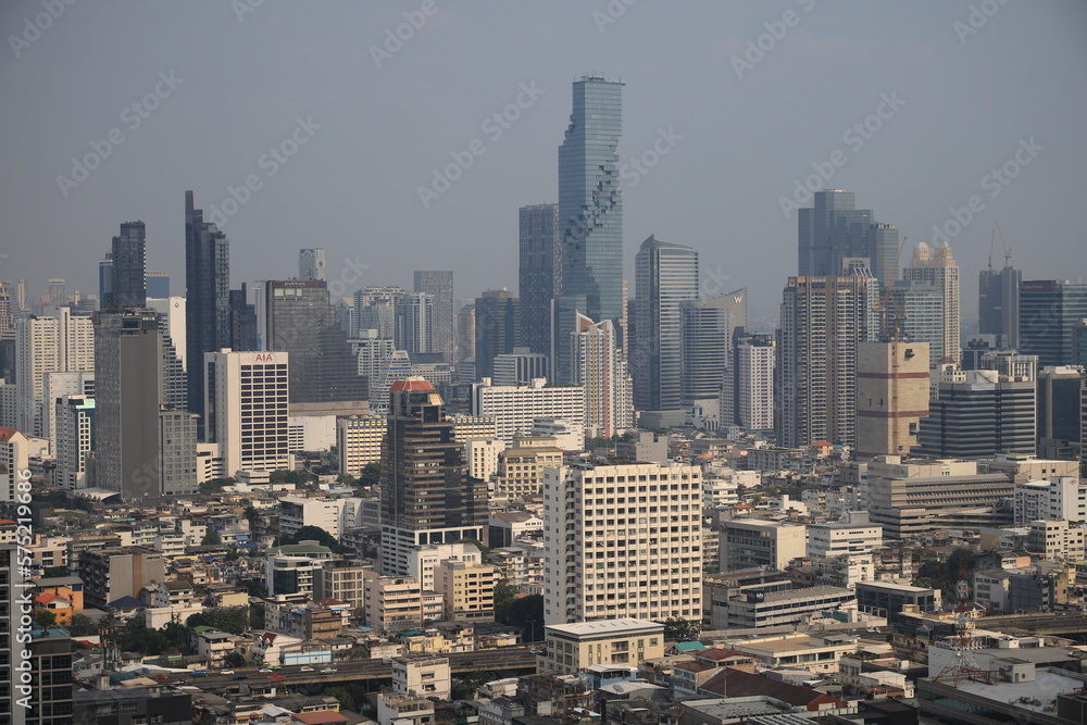 Wide Angle top View of Bangkok City