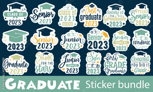 Graduate SVG sticker Bundle .