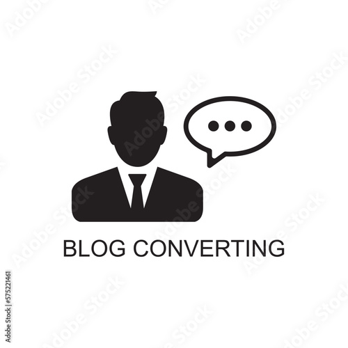 blog converting icon , business icon vector