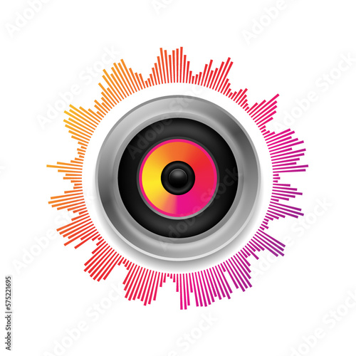 audio spectrum lines speaker music soundwave vector illustration background