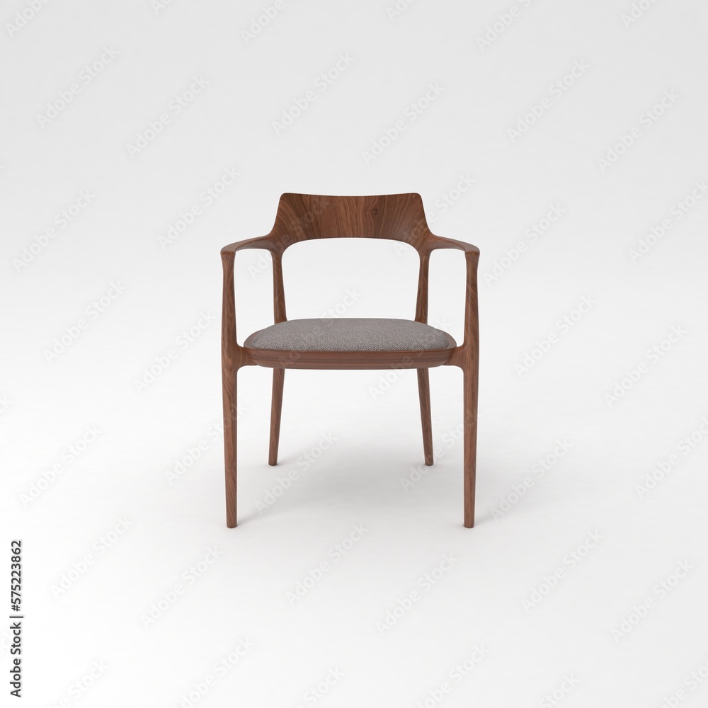 Armchair front view, modern designer furniture, Chair isolated on white background Armchair front view, modern designer furniture, Chair isolated on white background