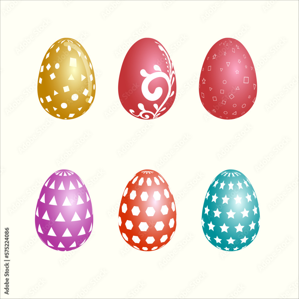 Coloring easter eggs collection, religious holiday and egg hunting Coloring easter eggs collection, religious holiday and egg hunting