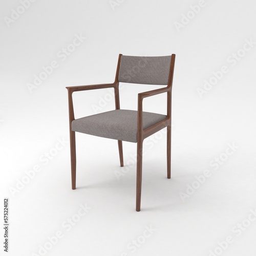 Armchair side view, modern designer furniture, Chair isolated on white background © Shahsoft Production
