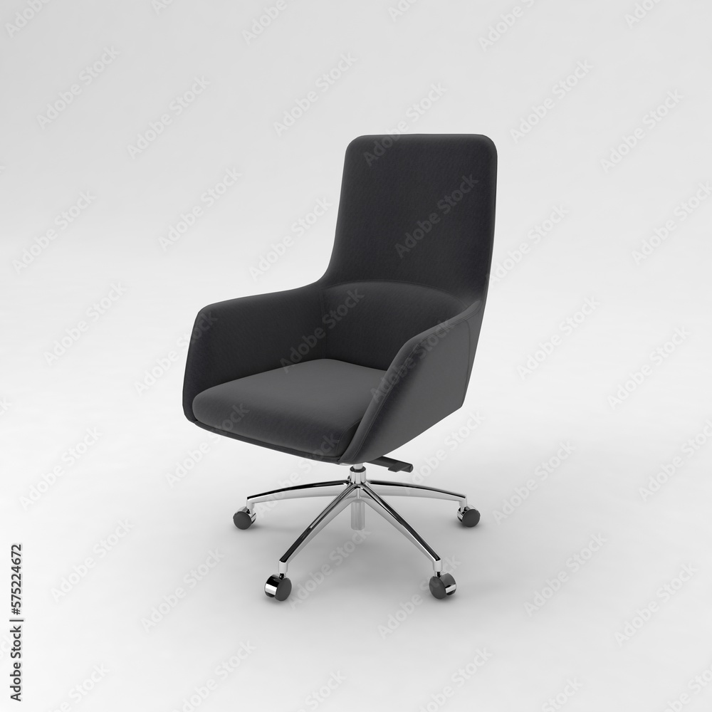 Office Chair side view, modern designer furniture, Chair isolated on white background Office Chair side view, modern designer furniture, Chair isolated on white background