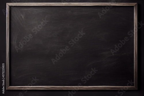 tableau noir en ardoise vide pour présentation graphique. format rectangulaire, texture réaliste.