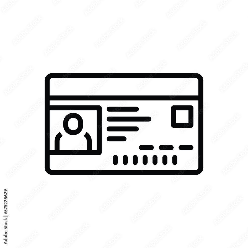Black line icon for licensed Black line icon for licensed