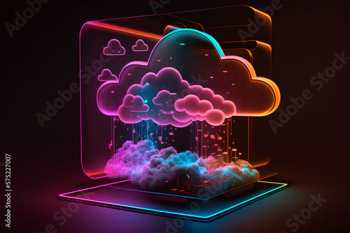 Transparent Cloud native Technologies hologram effect