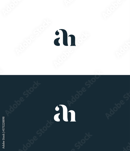 AH logo design. AH Letter Logo Design. Initial letter AH logotype company logo design.