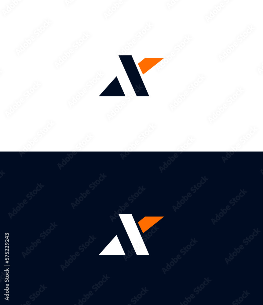 AK, KA logo design template vector illustration - obrazy, fototapety, plakaty 