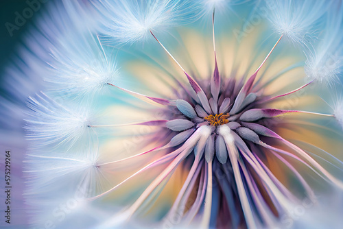 Colorful pastel background   Vivid color abstract dandelion flower.