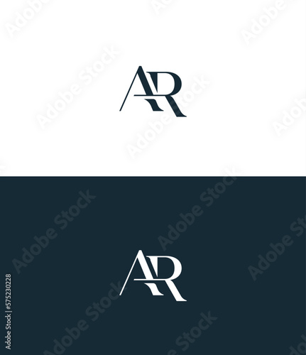 Alphabet letter icon logo AR, RA.