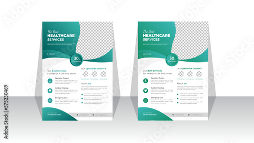 Vector Corporate creative colorful Business flyer template design, abstract business flyer, vector design, poster. Blue color design templates A4 size. Vector illustrations for medical, healthcare 