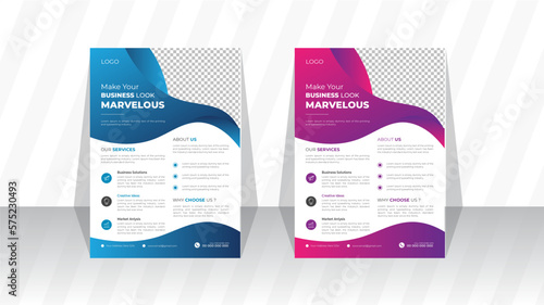 Vector Corporate creative colorful Business flyer template design, abstract business flyer, vector design, poster. Blue color design templates A4 size. Vector illustrations for medical, healthcare 