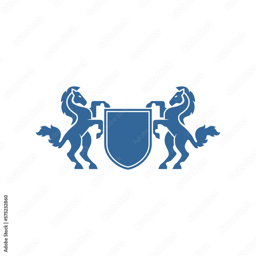 horse logo crest with shieldmodern horse logo crest with shieldmodern