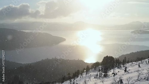 ダイヤモンドダストと屈斜路湖